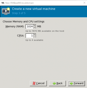 Virtual Machine add memory and cpu