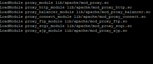 mod_proxy installation on Apache
