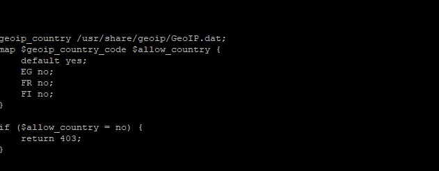 Nginx Geoip Restrictions