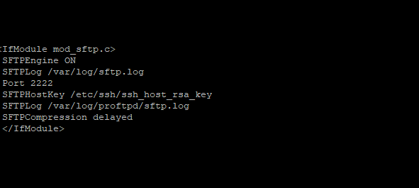 Configure Proftpd for sFTP